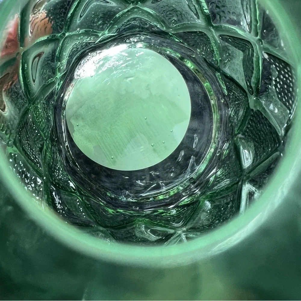 Pink and Green decanter bottles